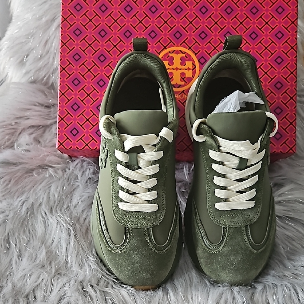 Tory Burch Olive Green Sneakers